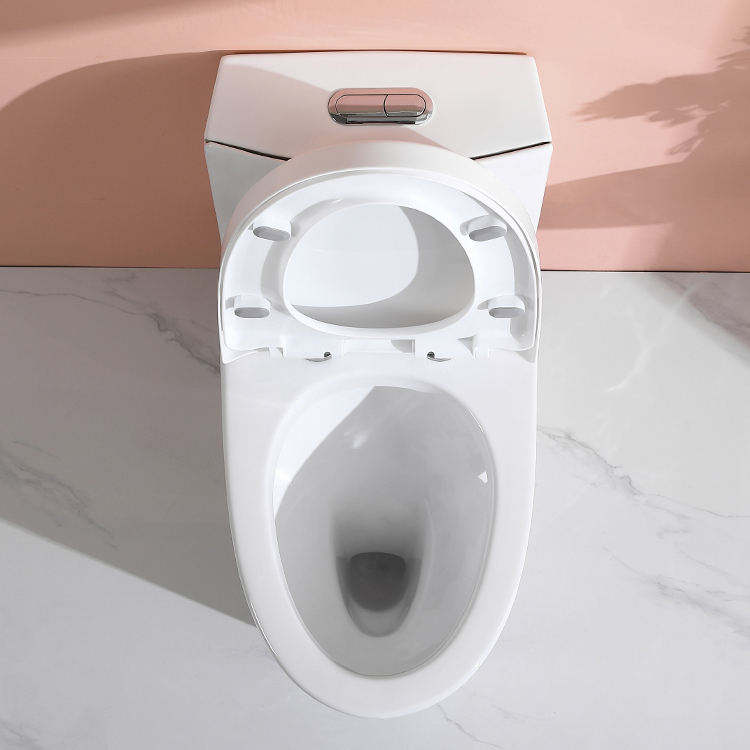 Ceramic Toilet For Bathroom Two One Piece Toilet Set Water Closet Flush S Trap Floor Mounted Cupc Toilet Pot