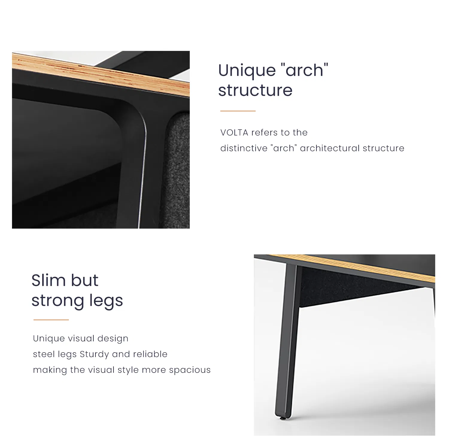 Volta Desk Design Table Modular Staff Coworking Workstation Office Furniture