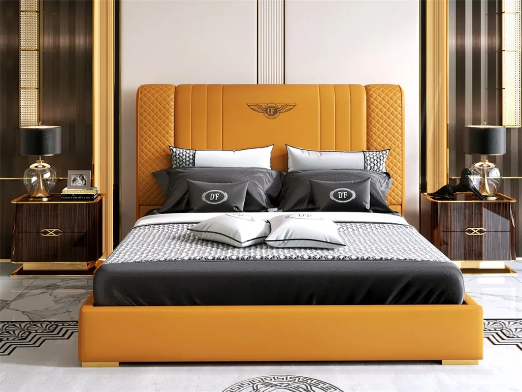 Luxury Bedroom Furniture Elegant Metal Accent Bed 1