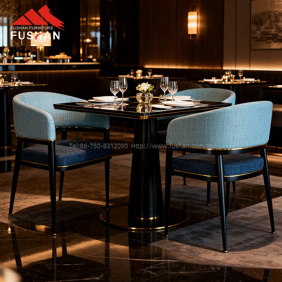 Modern Luxury Hotel Villa Restaurant Arm Chair Grey Fabric Upholstered Dining Chairs Soft Backrest Custom Lounge Single Chair