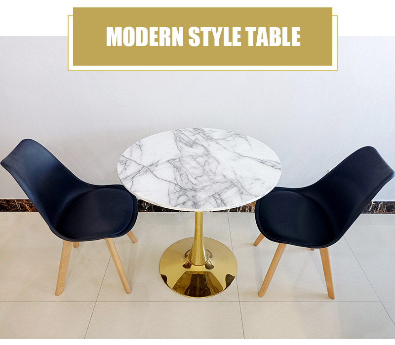 Wholesale Luxury Small Coffee Shop Fast Food square Table Metal Marble Cafe Commercial Modern Wood Restaurant Furniture Table