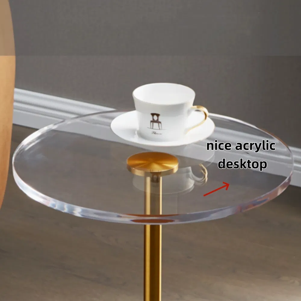 Luxe Clear Acrylic Side Table Detail View 1