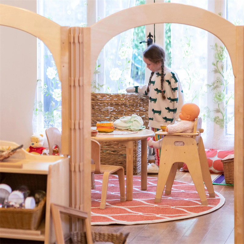Baby Dinning High Chair High Quality Toddler Furniture New Design Kid Wooden Nursery Chair Solid Wood Children High Chair