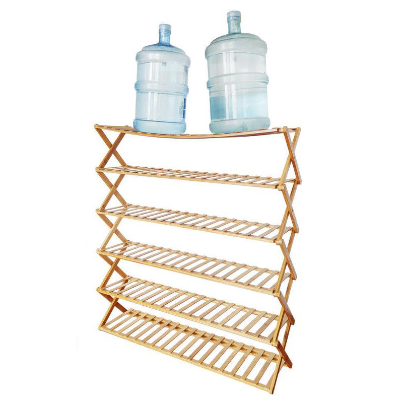 New Arrival Bamboo Foldable Multilayer Free-Installation Portable Shoe Rack Shelf Storage Organizer for Entryway Closet Hallway