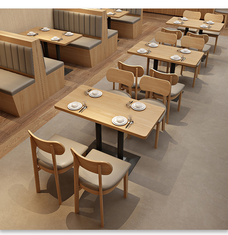 Modern Hotel Cafe Pizzeria Restaurant Dining Table Dining Chair Sofa Card Seat Set