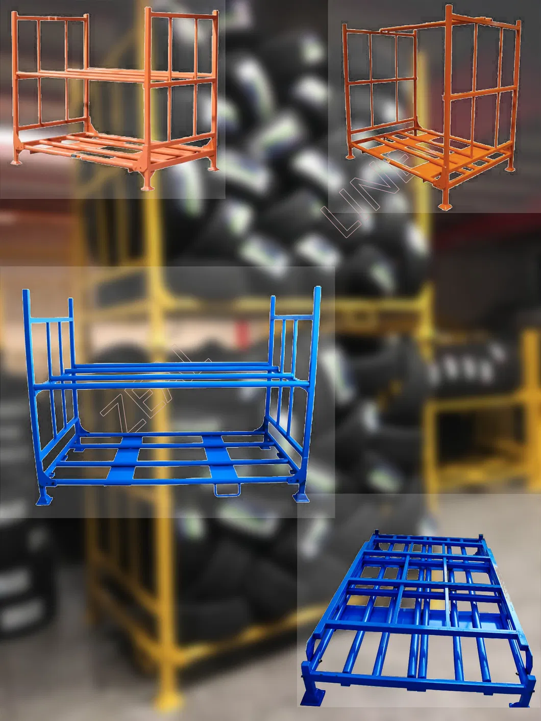 Durable Tire Storage Heavy Load Steel Powder Coating Rack for Easy Organization