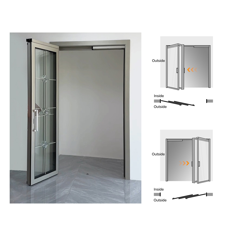 Custom Pd Door Slide And Swing Pt Door With Aluminum Track For Bathroom Toilet Interior Partitions