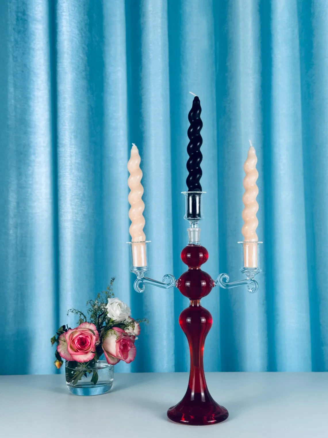 Handmade High Borosilicate Glass Candle Holder for Elegant Home Decor by Newauto