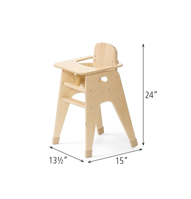 Baby Dinning High Chair High Quality Toddler Furniture New Design Kid Wooden Nursery Chair Solid Wood Children High Chair