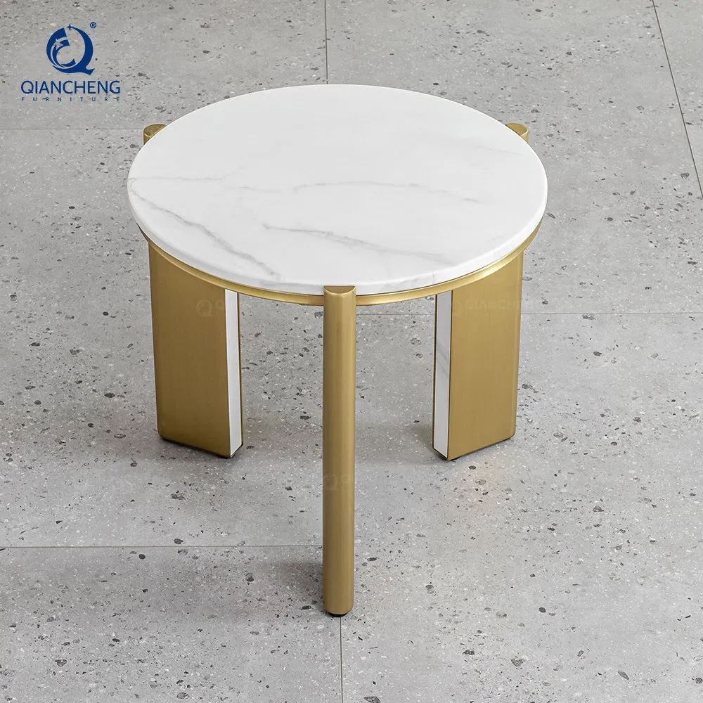 Marble Accent Side Table with Three Legs Featuring Elegant Design Perfect for Modern Living Room Bedroom or Office Decor Furniture