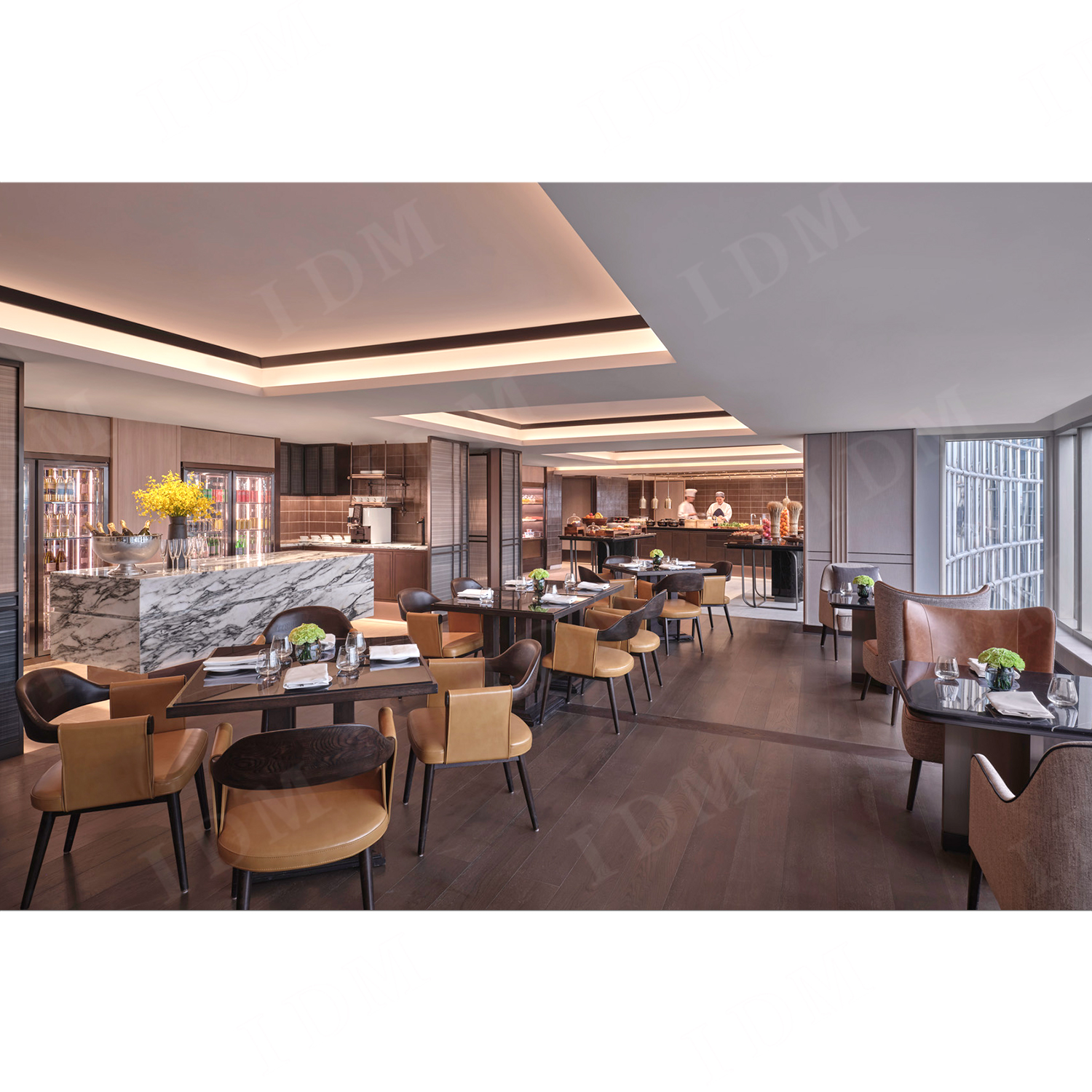 Light Luxury Cafe Tables and Chairs Restaurant Chair Hotel Furniture Used for Restaurant Seating Chairs