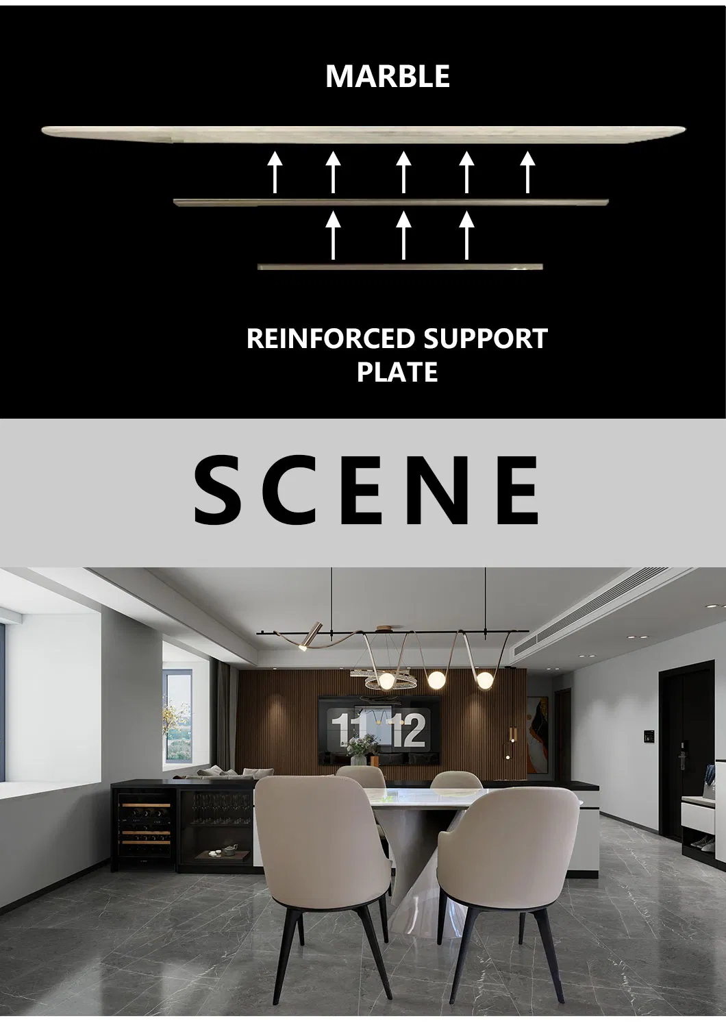 Sintered Stone Table Top Details