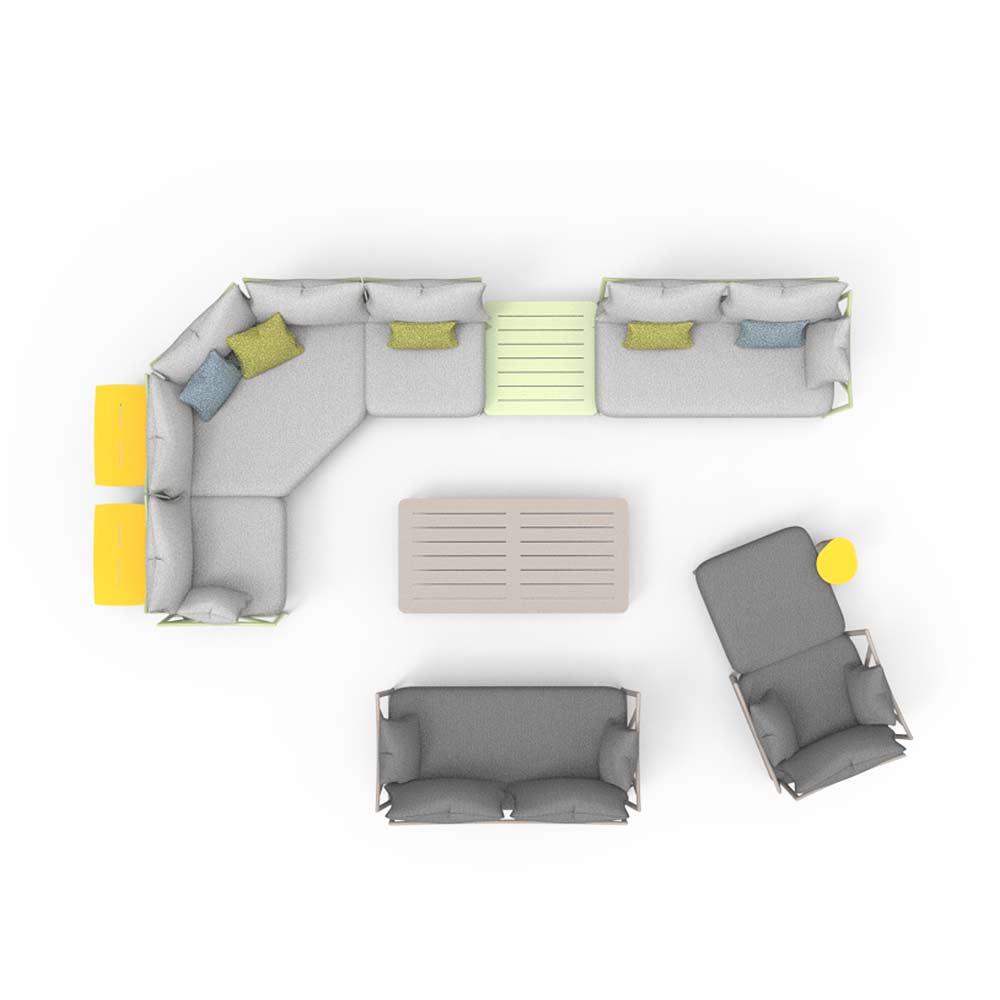 Luxury Modern Aluminum Waterproof Outdoor Lounge Furniture Set Garden Patio Pool Outside Metal Outdoor Sofa Sectional Furniture