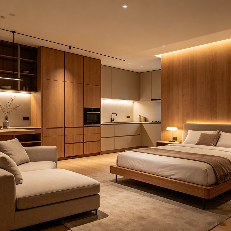 Backlit Accent Furniture for Luxury Whole-House Bedroom Decoration Works