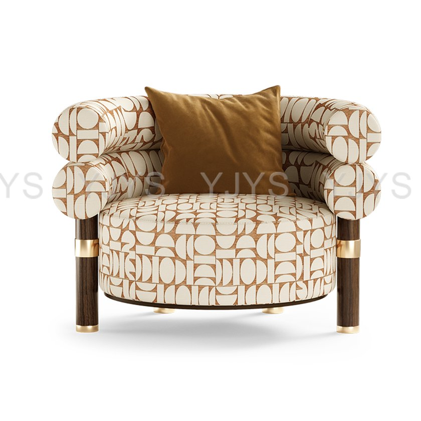 Cylindrical Arm Accent Sofa, Decor Indoor Furniture