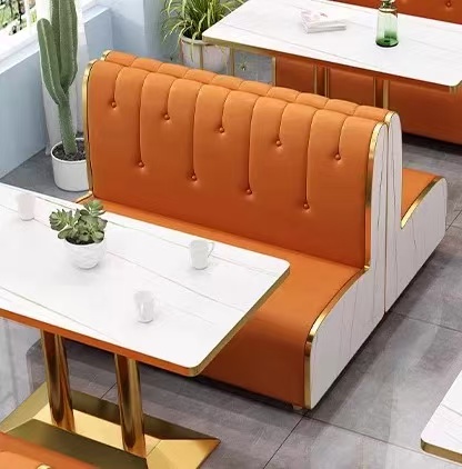 Marble Pattern Restaurant Furniture Set Dinning Room Restaurant,table Chair Booth for Restaurant , Coffee Shop Furniture