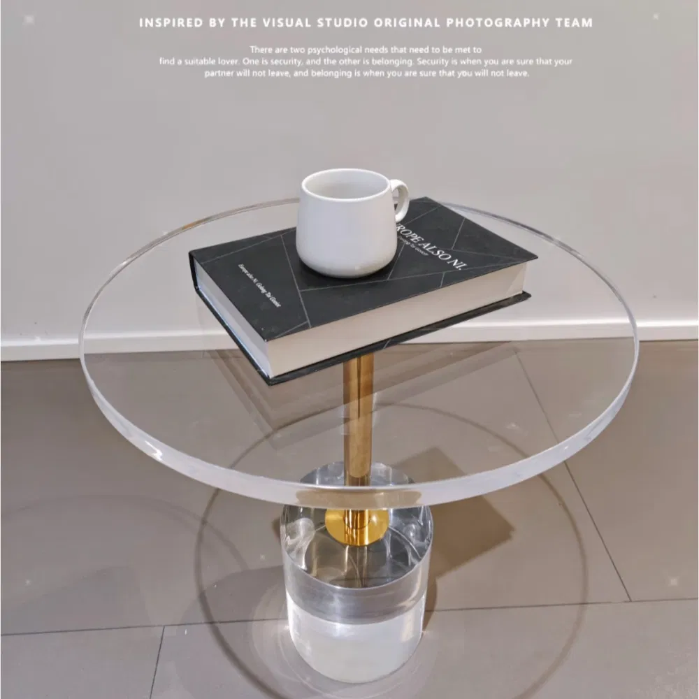 Luxe Clear Acrylic Side Table Detail View 7