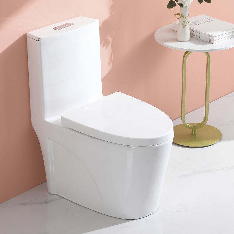 Ceramic Toilet For Bathroom Two One Piece Toilet Set Water Closet Flush S Trap Floor Mounted Cupc Toilet Pot