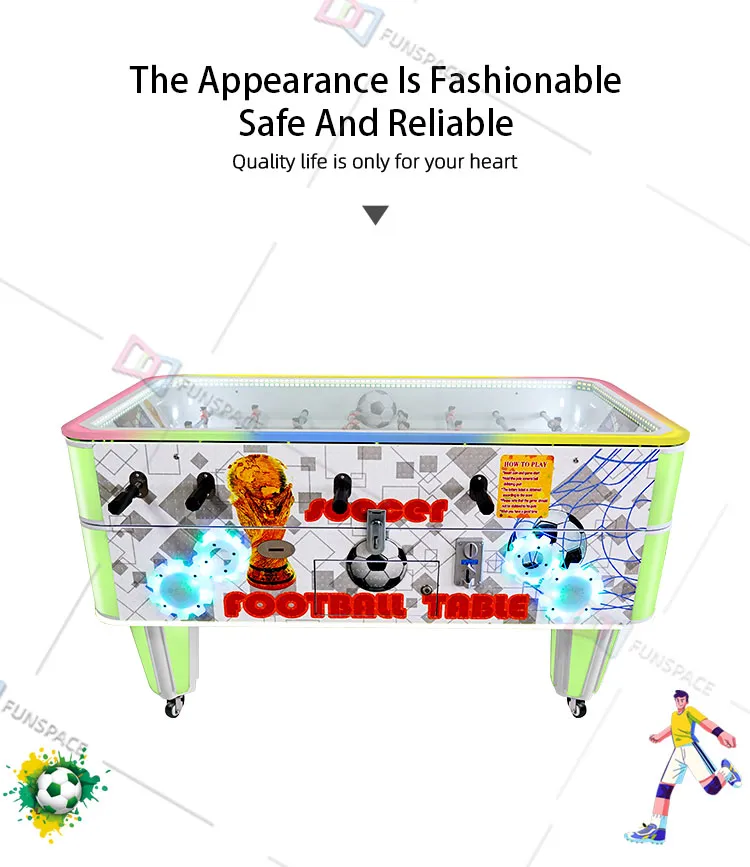 Indoor Amusement Park Gaming Room Sport Soccer Foosball Arcade Game Machine Football Table with Coin Operated
