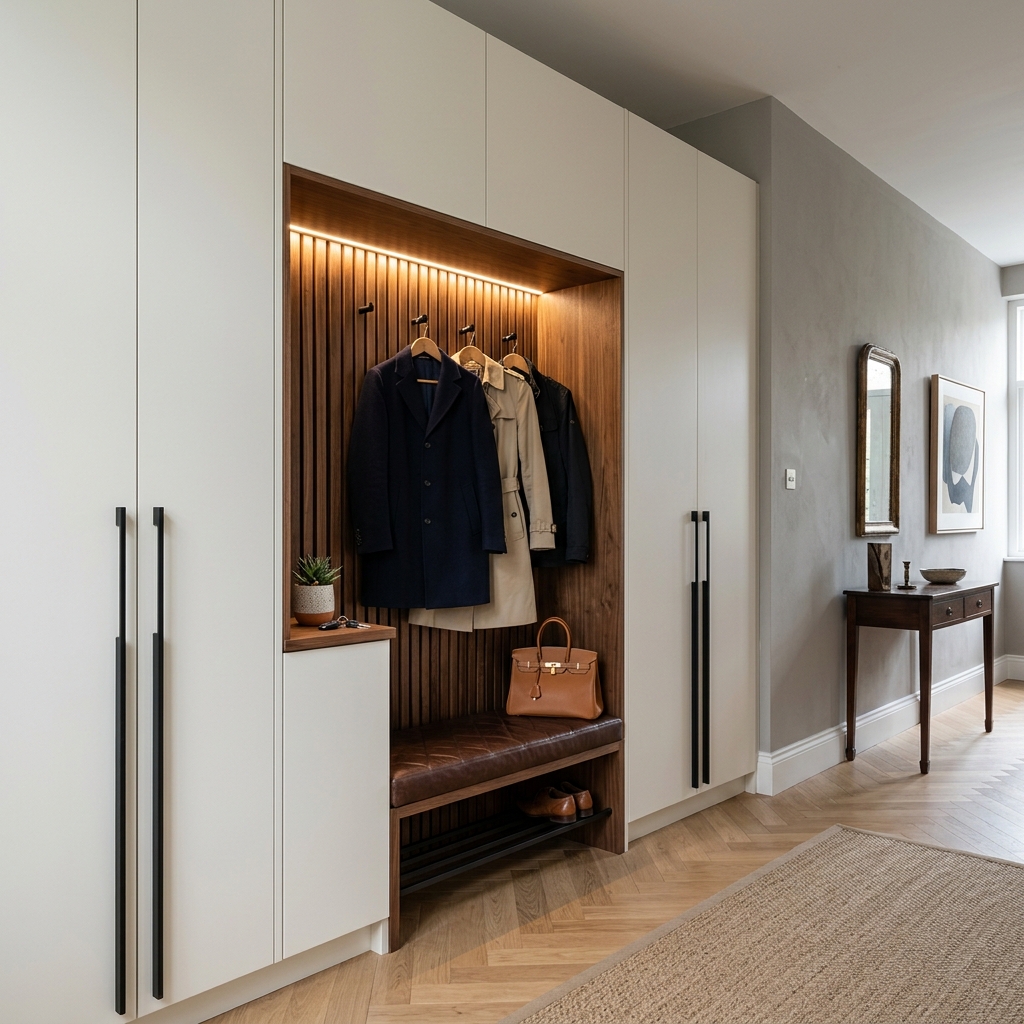 Simple Stylish Entrance Cabinet | Multifunctional Hallway Shoe &amp; Clothes Storage Custom Furniture