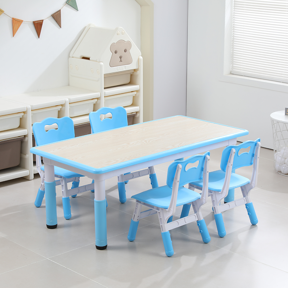 Kids Daycare Furniture Table and Chair Set Height Adjustable Toddler Table Chairs Set Kid Activity ArtTable Children Study Desk
