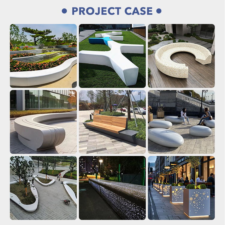 High Strength Custom Outdoor Lounge Modern Patio Seat Furniture Set Backyard Concrete Garden Sofa