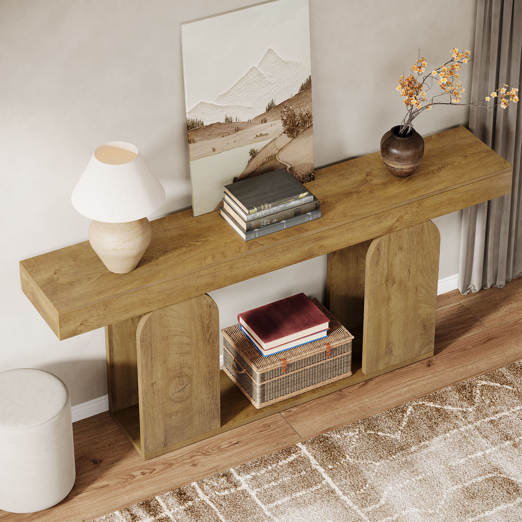 High Quality Wood Modern Console Table Best Selling Furniture for Entry Villa Hallway Living Room Application by for
