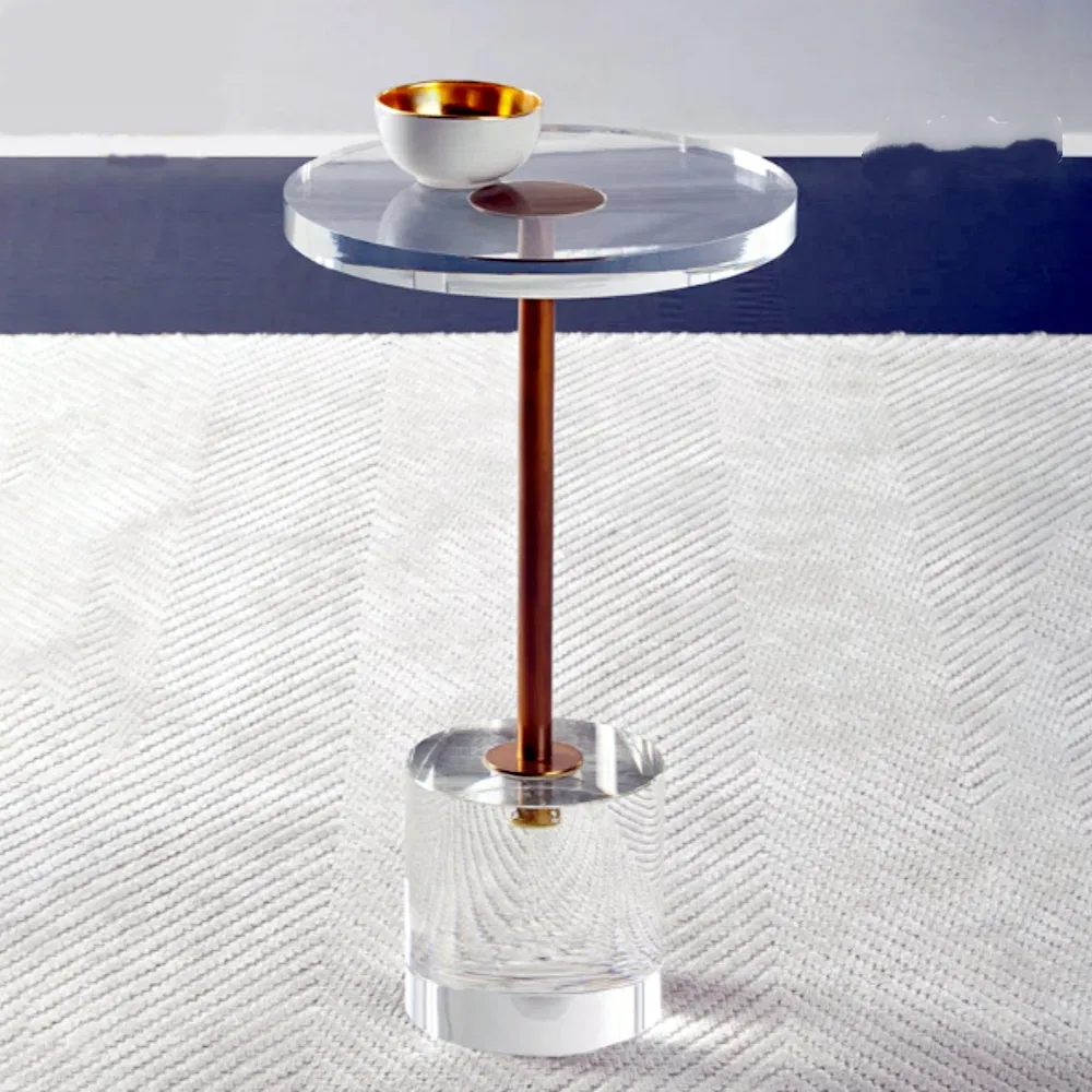 Luxe Clear Acrylic Side Table Detail View 8