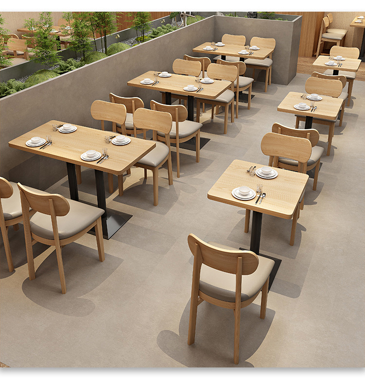 Modern Hotel Cafe Pizzeria Restaurant Dining Table Dining Chair Sofa Card Seat Set