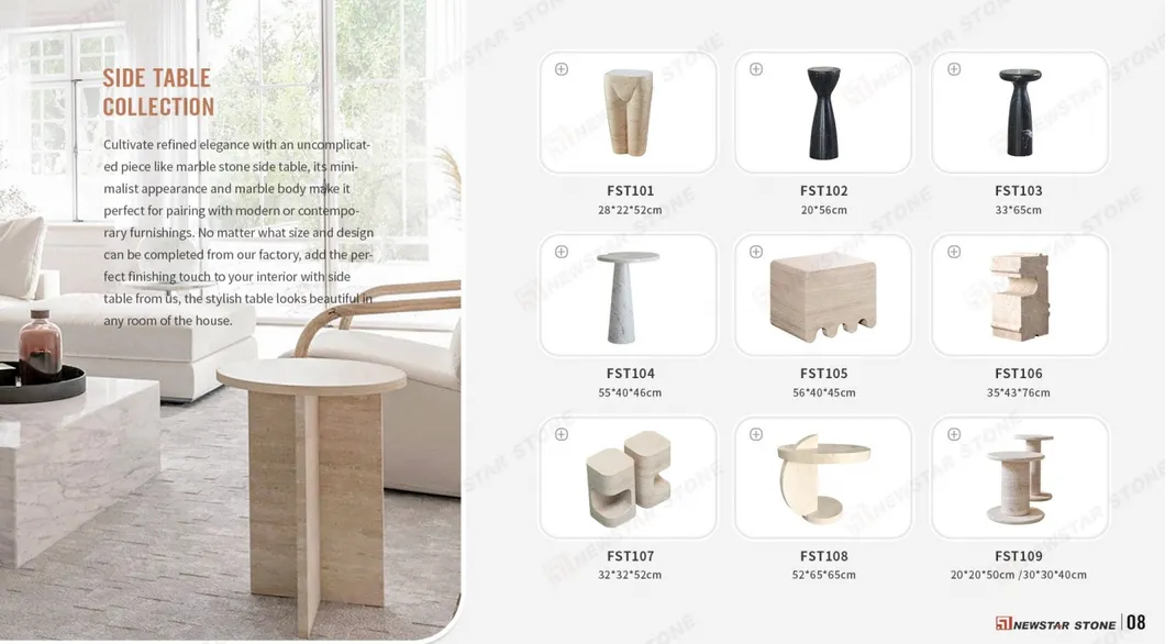 Modern Luxury Marble Side Table Details