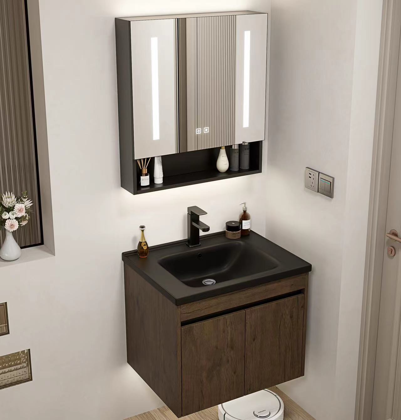 Furniture Bathroom Vanity Aluminium Honeycomb Bathroom Cabinet With Sink Bathroom Sink Cabinet Set with Hotels