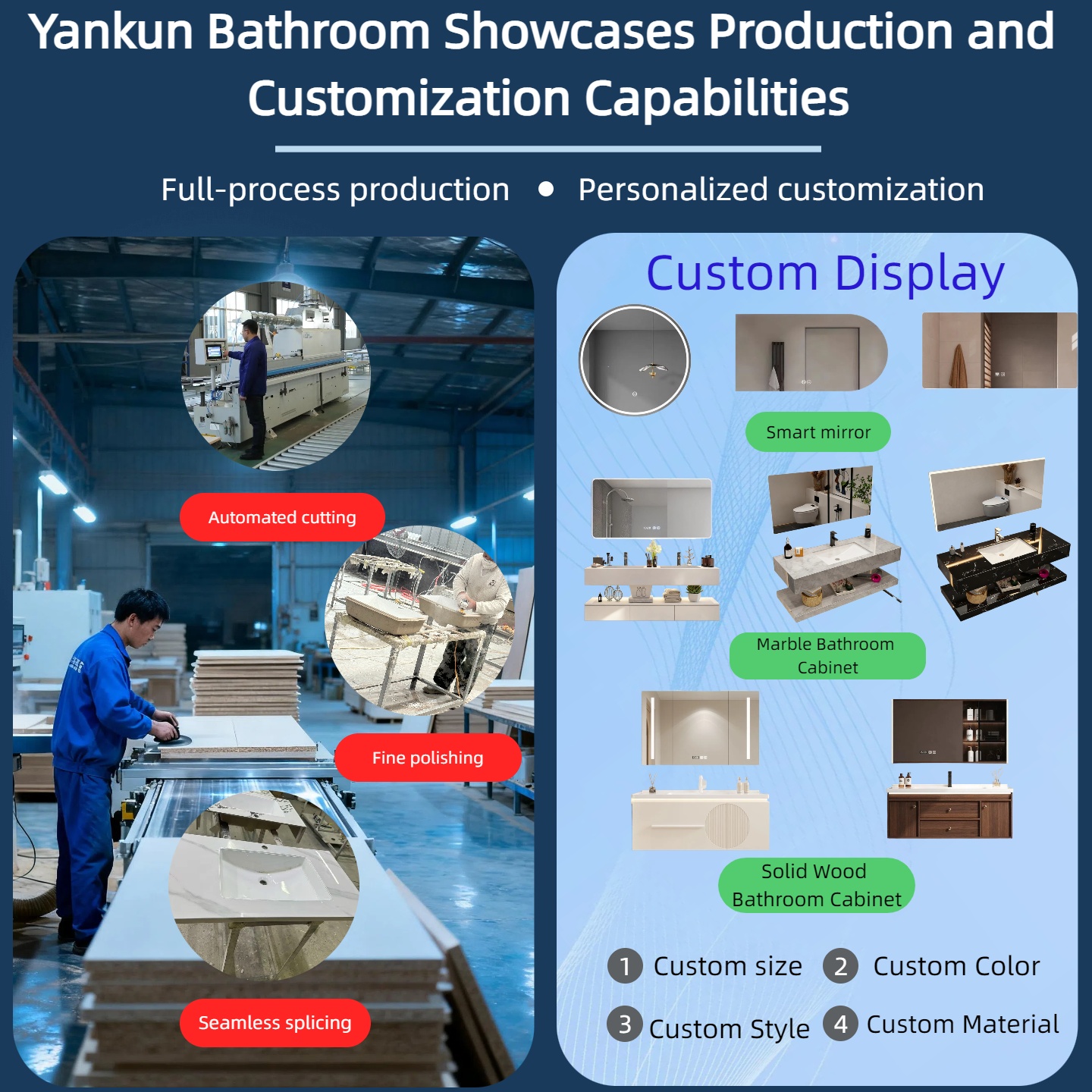 Modern Design Luxury Hotel Style Sintered Stone Countertop Bathroom Vanity with Seamless Ceramic Sink Cabinet