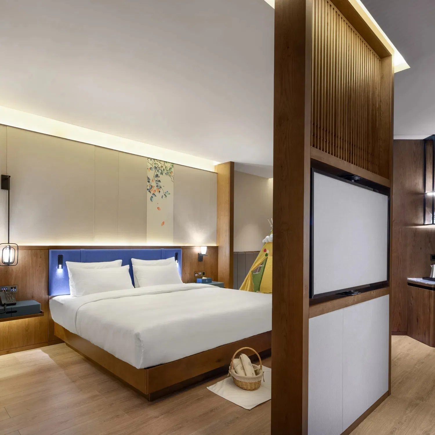 Contemporary Hotel Bedroom Bed Table Dining Chair Sofa Five-Star Modern Chinese Bathroom Living Room Wooden Furniture for Hospitality