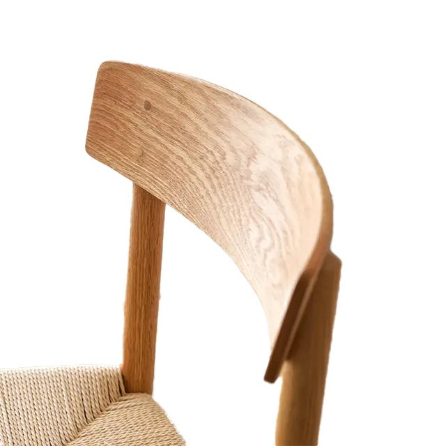 Modern Accent Lounge Bar Hotel Wooden Chair Home Decoration Coffee Restaurant Rattan Seat Dining Wood Chair
