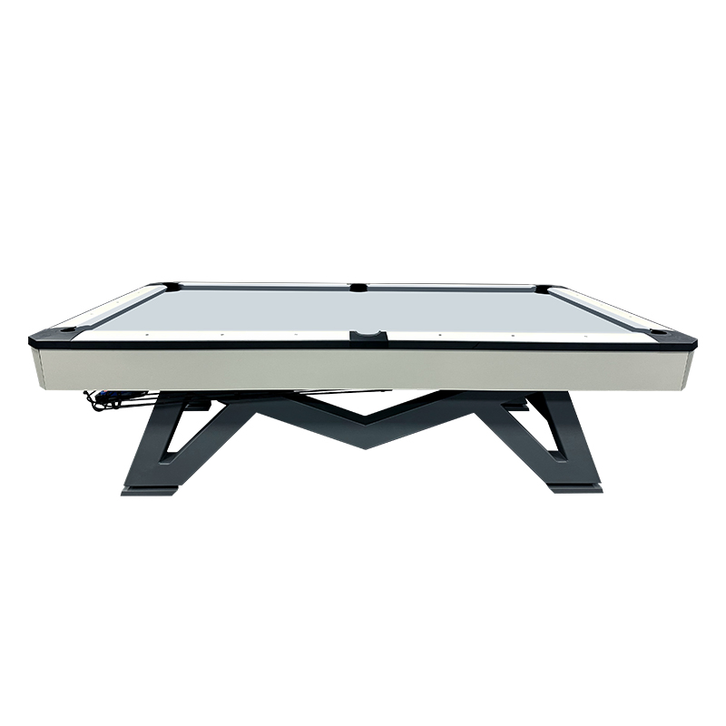Premium 9FT Iron Legs Solid Wood Pool Billiard Table for Bar &amp; Game Room