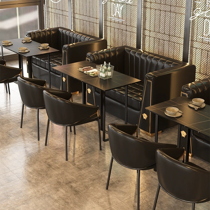 Customizable Comfy Commercial Hotel Cafe Fast Food Restaurant and bar Furniture Fancy Restaurant Booth Sofa Chair and Table Sets