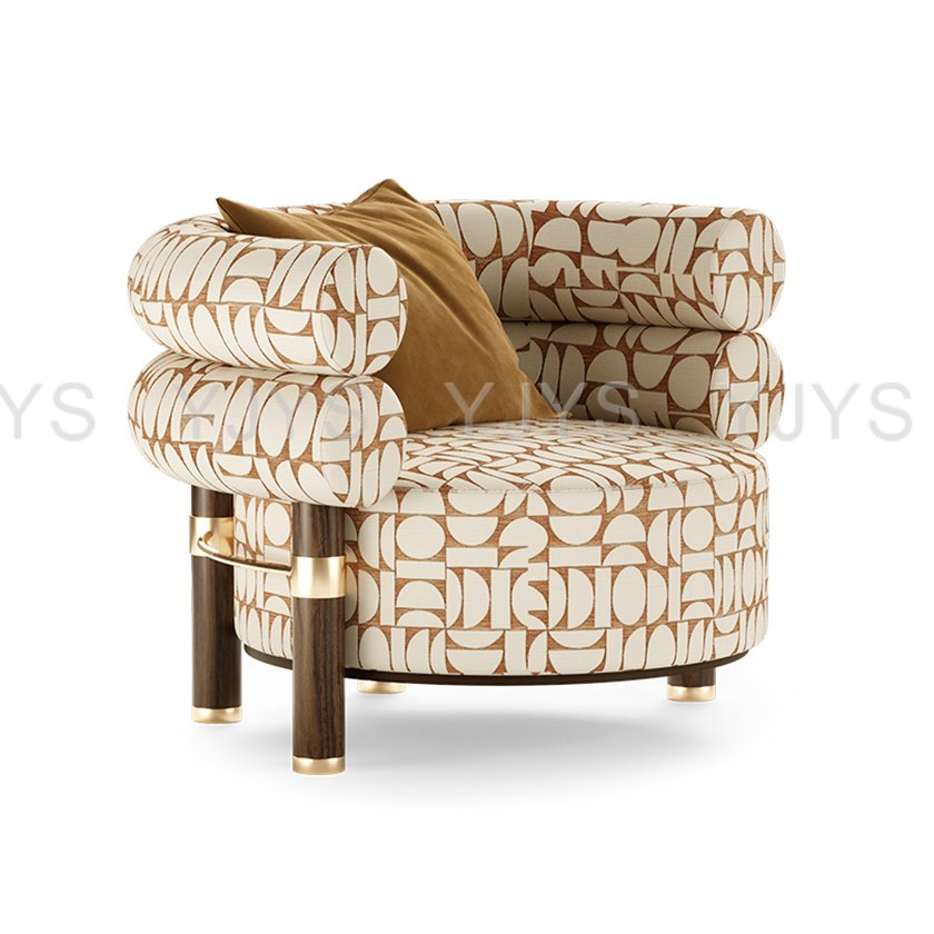 Cylindrical Arm Accent Sofa, Decor Indoor Furniture
