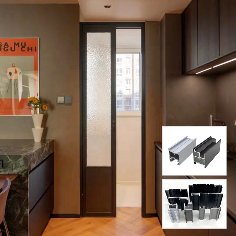 Custom Pd Door Slide And Swing Pt Door With Aluminum Track For Bathroom Toilet Interior Partitions
