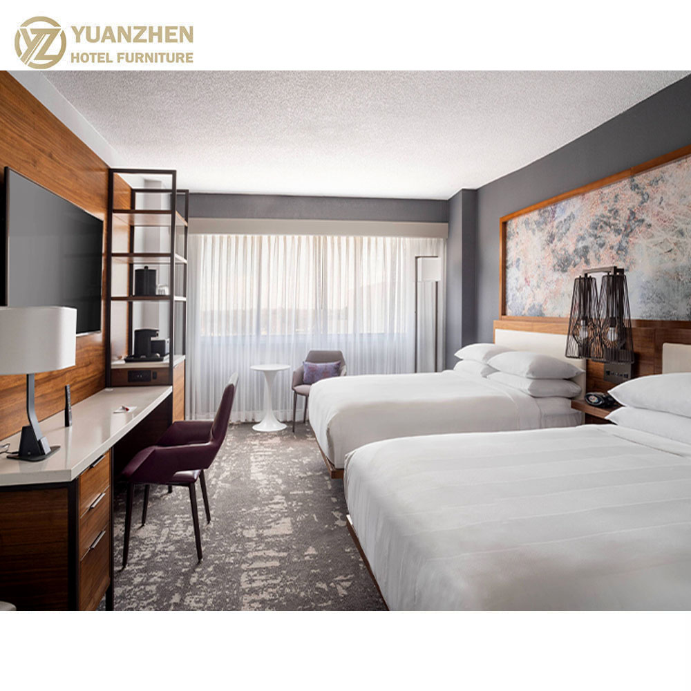 Yuanzhen Hotel Furniture Sets Modern Commercial Bedroom Solutions Custom MDF/Wooden Furniture for Hospitality Projects