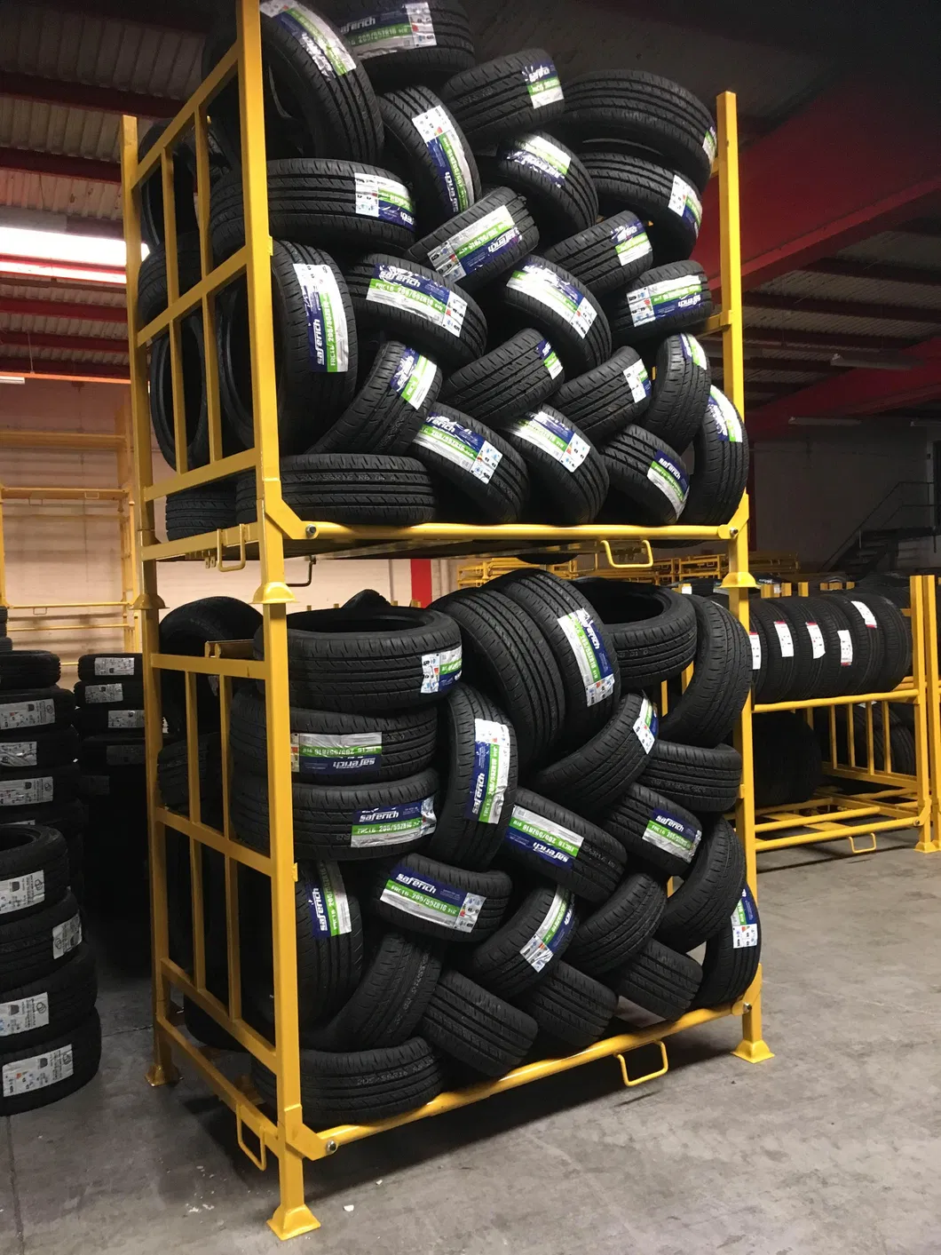 Durable Tire Storage Heavy Load Steel Powder Coating Rack for Easy Organization