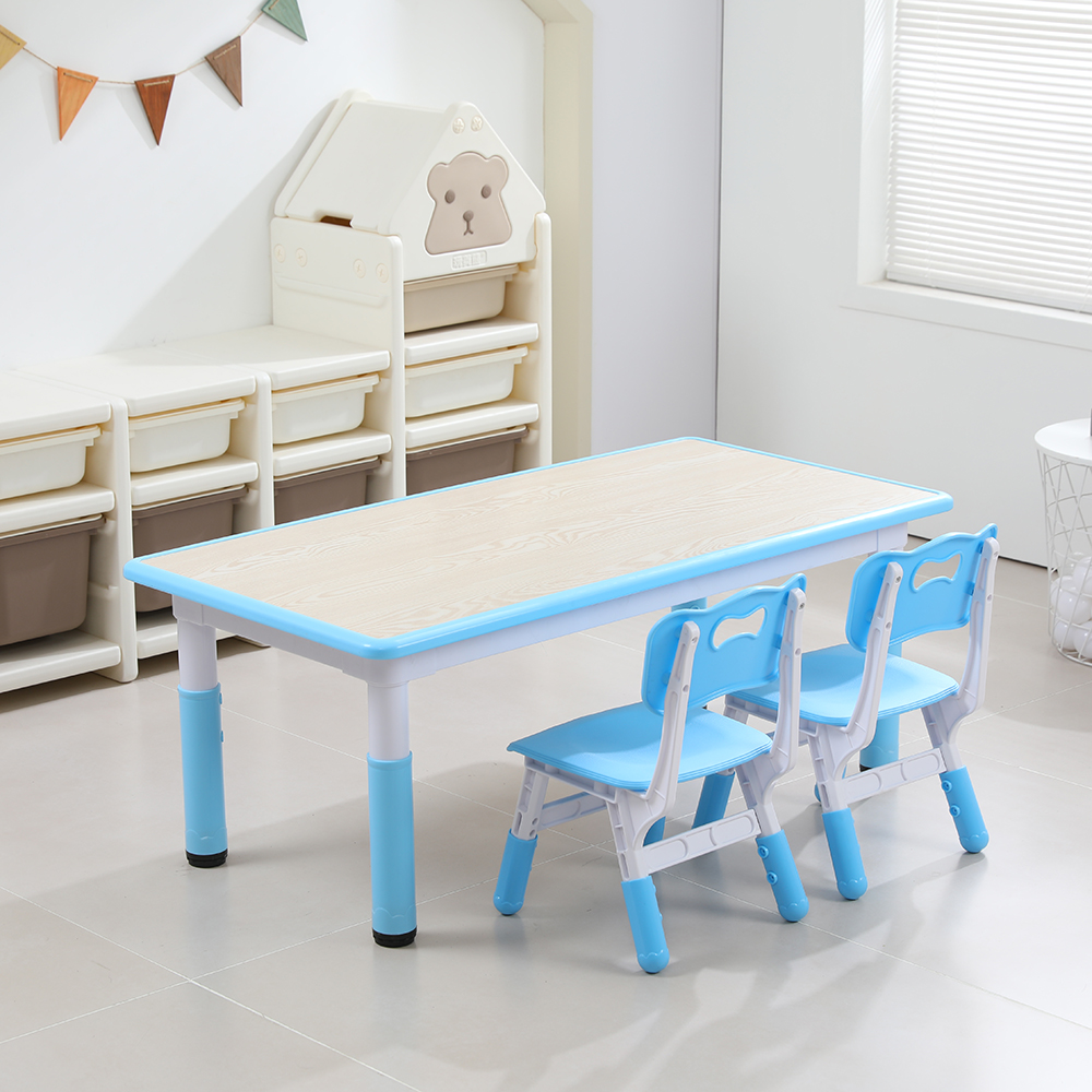 Kids Daycare Furniture Table and Chair Set Height Adjustable Toddler Table Chairs Set Kid Activity ArtTable Children Study Desk