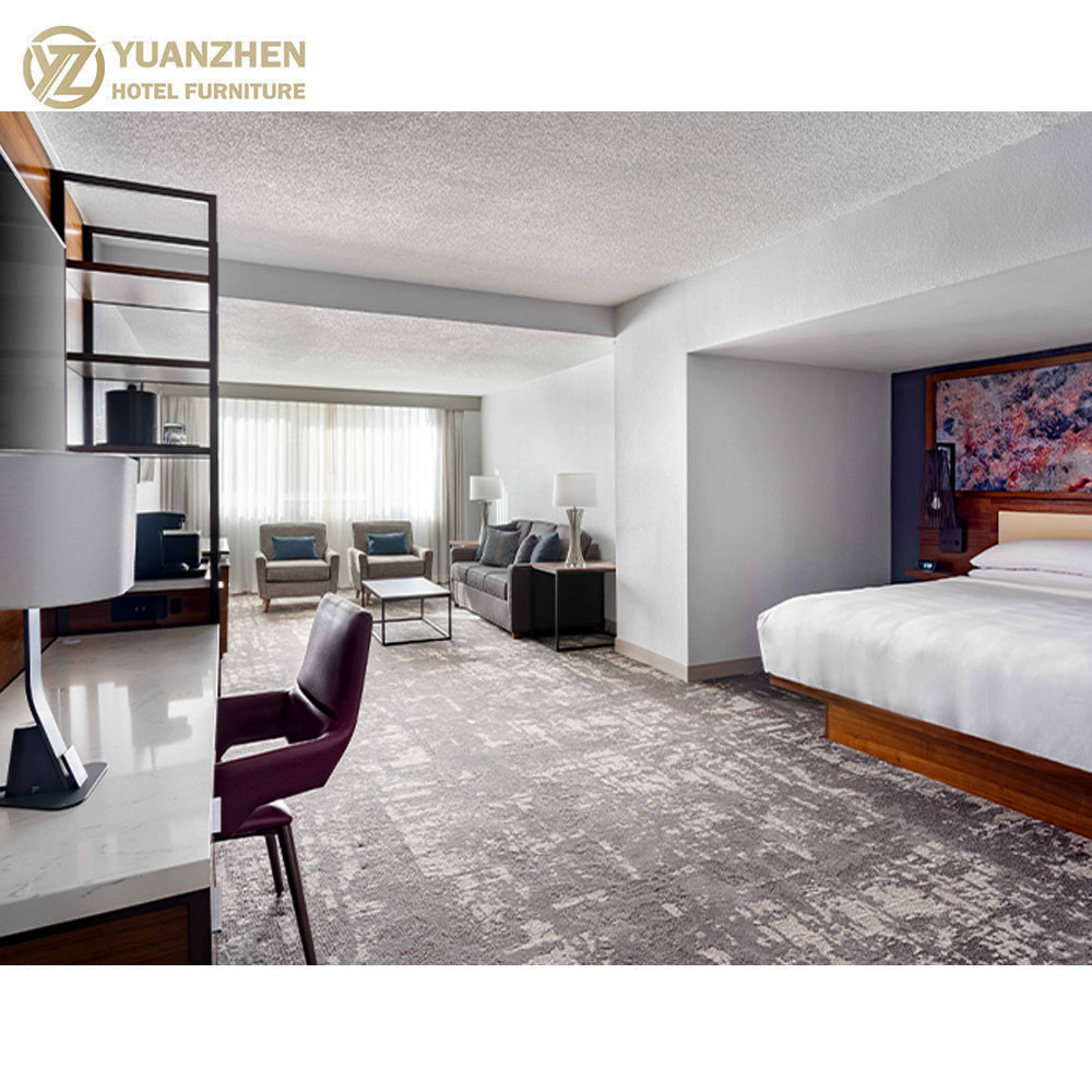 Yuanzhen Hotel Furniture Sets Modern Commercial Bedroom Solutions Custom MDF/Wooden Furniture for Hospitality Projects