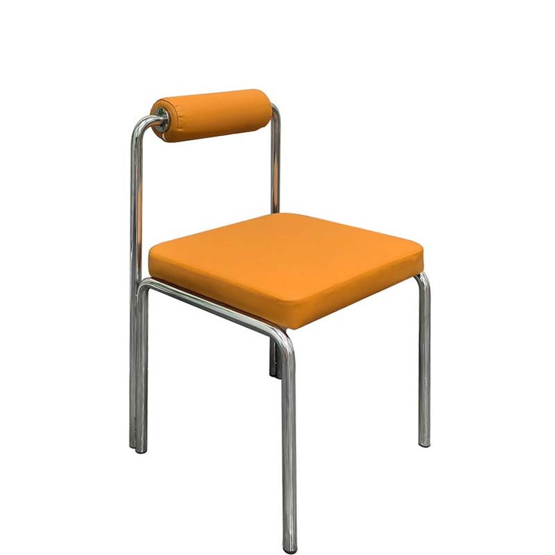 Modern Square Restaurant Furniture Diameter 50cm Stainless Steel Table Chair Combination for Milk Tea Shop Coffe Shop