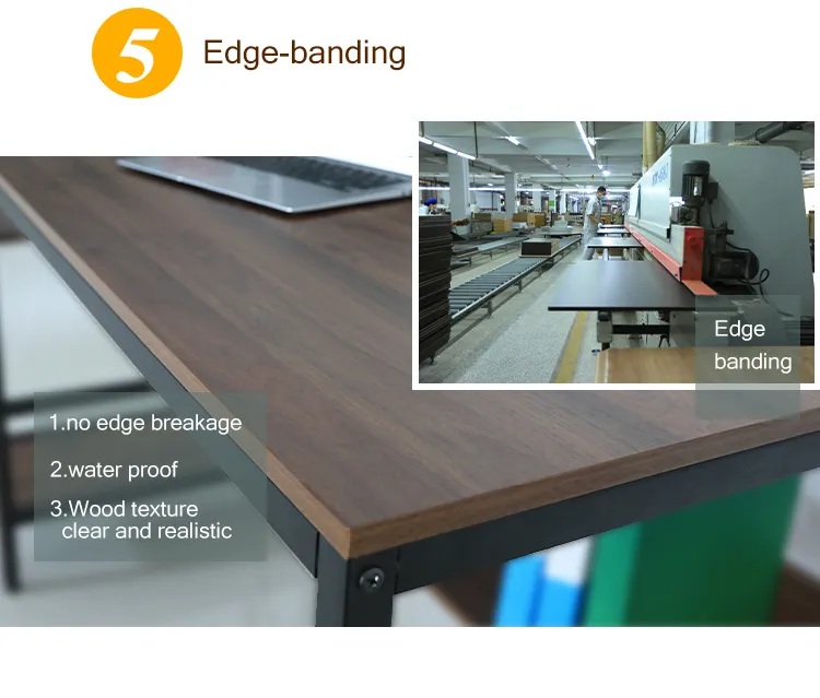 Modern Wooden Industrial Style Computer Home Office Desk Furniture