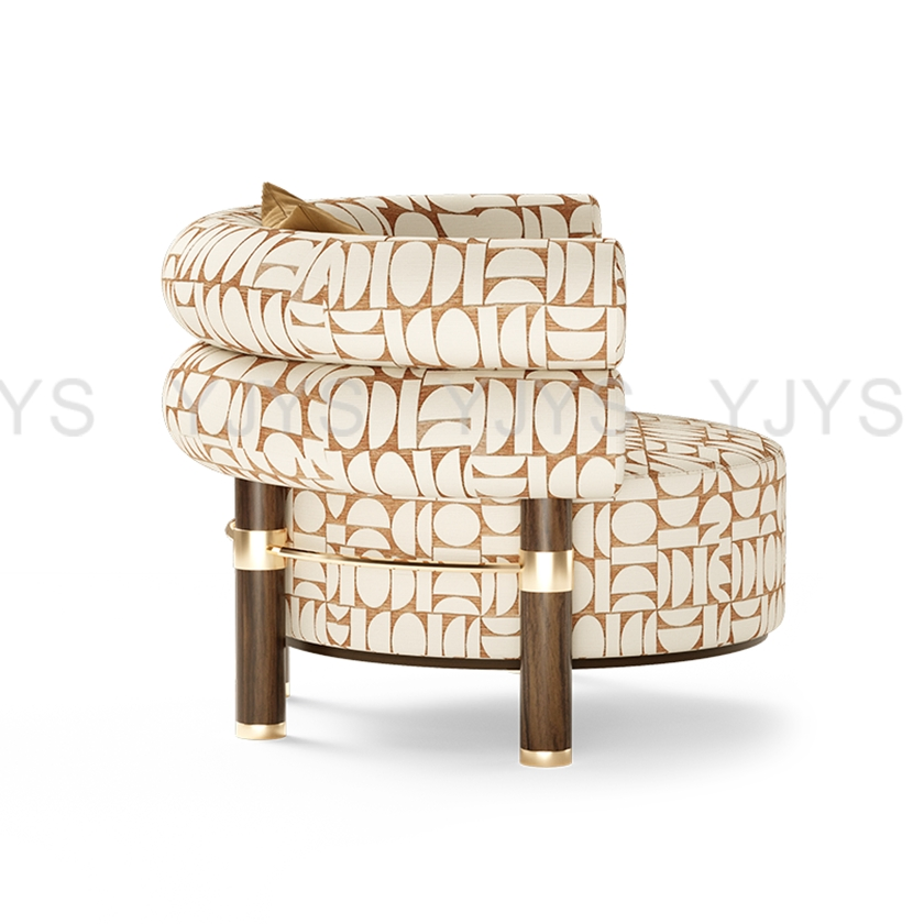 Cylindrical Arm Accent Sofa, Decor Indoor Furniture