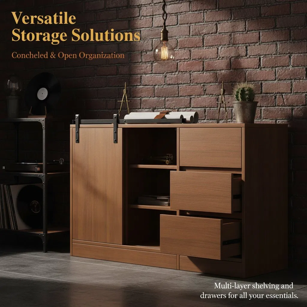 Multi-Scene Wooden Storage Unit for Entryway Indoor Organization Furniture