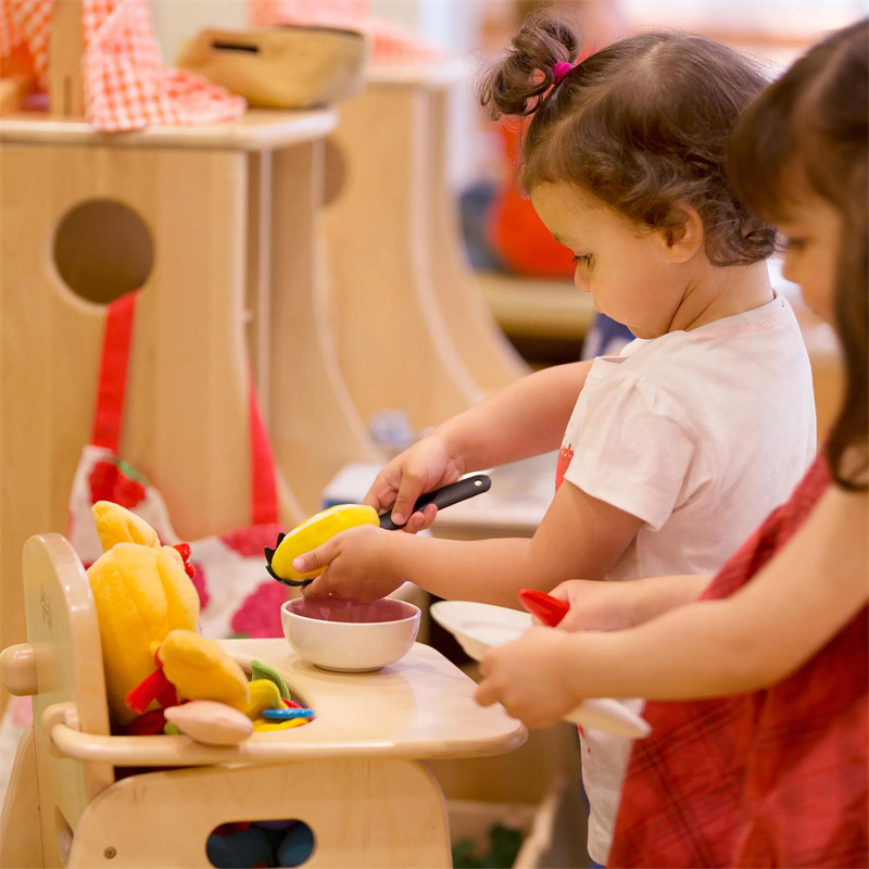 Baby Dinning High Chair High Quality Toddler Furniture New Design Kid Wooden Nursery Chair Solid Wood Children High Chair