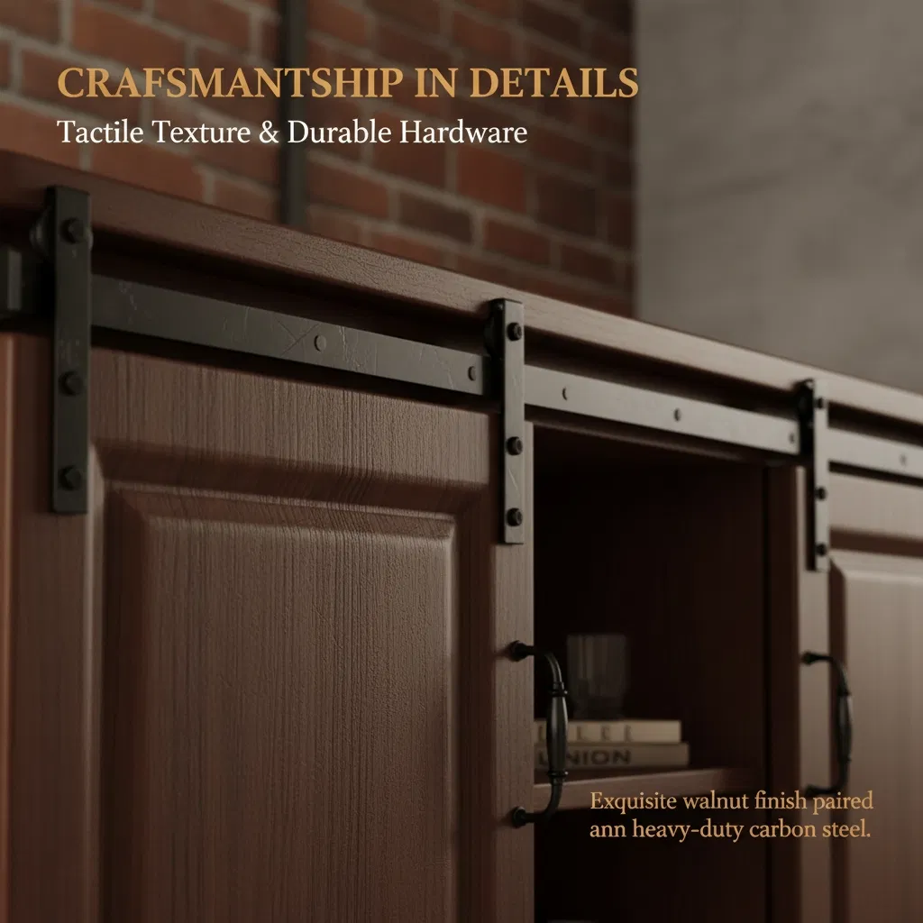 Classic Natural Wood Storage Cabinet for Daily Family Organization Furniture