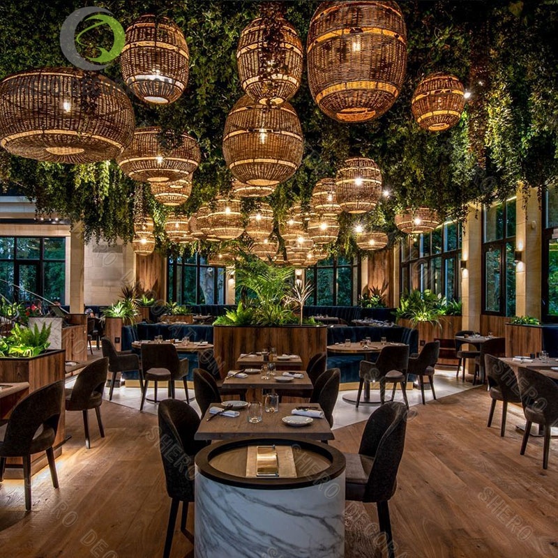 Modern Wood Restaurant and Bar Sets Furniture Fast Food Cafe Dining Tables and Chairs Counter for Hotels Bar Bakery Shop Booth