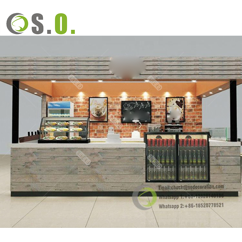 Commercial Furniture Cafe Kiosk Restaurant Cabinet Coffee Shop Modular Counter Coffee Shop Designs Coffee Counter